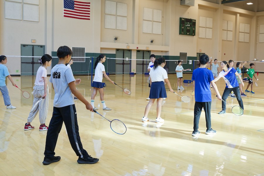 Irvine high school badminton training