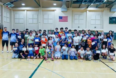 Irvine badminton training class2